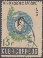 1962.23 CUBA. 1962. Ed.972. USED. FMC. FEDERACION MUJERES. ERROR. PERFORACION DESPLAZADA. - Ungebraucht