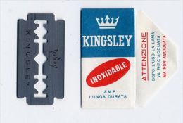 LAMETTA DA BARBA "KINGSLEY" Lamette Hojas-hoja Afeitar Razor Blades-blade Rasierklingen Lames-lame Rasoir - Razor Blades