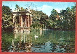 CARTOLINA VG ITALIA - ROMA - Villa Borghese - Tempietto Di Esculapio - 10 X 15 - ANNULLO 1964 - Parcs & Jardins