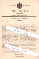 Original Patent - Carl Neumark In Nürnberg , 1899 , Bleistiftspitzer , Bleistift !!! - Autres & Non Classés