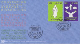 United Nations Vienna FDC Mi 543-544 Convention Of The Rights Of Persons With Disabilities - 2008 - FDC