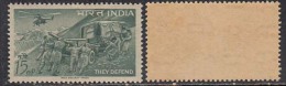 India 1963 MNH,  15np Defence Canpaign, Militaria, Airpalne, Helicopter, Artillary, - Ungebraucht