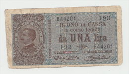 Italy 1 Lira 1914 "F" Banknote Pick 36a 36 A - Regno D'Italia – 1 Lire
