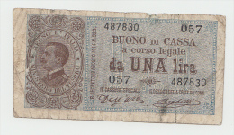 Italy 1 Lira 1914 "F" Banknote Pick 36a 36 A - Regno D'Italia – 1 Lira