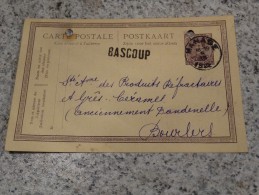 Griffe BASCOUP Sur CP Obl MANAGE Le 06/03/1922 - Langstempel