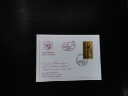 1992 Cartoncino Poste Liechtenstein 2.12.1992 Auguri NATALE Su F,bollo 80 R - Covers & Documents