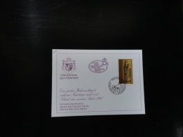 1992 Cartoncino Poste Liechtenstein 2.12.1992 Auguri NATALE Su F,bollo 80 R - Lettres & Documents