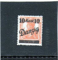 B - 1920 Germania - Danzica (nuovo Linguellato) - Ungebraucht