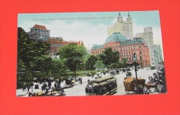 City Hall Park Post Office And Broadway .new York :::: Animation - Tramways - Attelages - Broadway