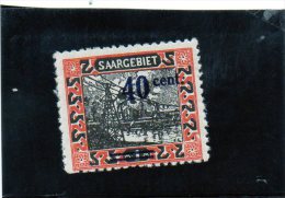 B - 1921 Sarre - Occupazione Francese - Ongebruikt