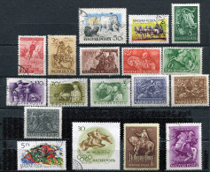 (cl 20 - P38) (lot 1)  Hongrie **, * , Ob. (ref. Michel Au Dos)- Lot De 18 Tbres (chevaux, Bovins, Porcs)  - - Unused Stamps