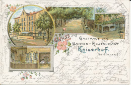 Postkarte CP Deutschland GÖTTINGEN - GARTENRESTAURANT KAISERHOF, 1900, Gebraucht - Siehe Scan - *) - Goettingen