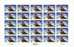 POLYNESIE 1992 - Yv. 401 ** Feuille De 25 Ex  Cote= 5,00 EUR - Activités Touristiques ..Réf.POL21727 - Unused Stamps