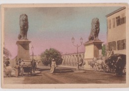 Afrique,EGYPTE En 1900,CAIRO,LE CAIRE,pont De KASER EL NIL,BRIDGE,lion - Other & Unclassified