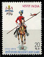 (cl 20 - P40) Inde ** (ref. Michel Au Dos) N° 379 - Bicent. De La Garde Présidentielle - - Unused Stamps