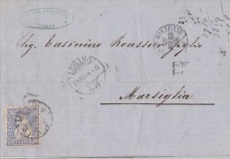 SUISSE  LETTRE COMPLETE AVEC CACHET D'ARRIVEE ET CORRESPONDANCE  1868 - Covers & Documents