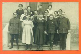 Carte Photo à Identifier   "  Groupe De Personnes Dont Militaires   " - Recepties