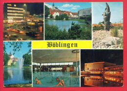 161361 / Böblingen ( Wurttemberg ) -  HOTEL , Swimming POOL , NIGHT , MONUMENT - Germany Deutschland Allemagne Germania - Böblingen