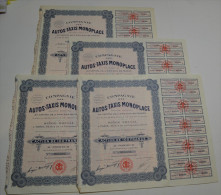 4 Titres, Autos Taxis Monoplace - Automobile