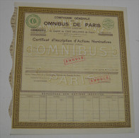 Cie Des Omnibus De Paris - Automobile