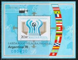HUNGARY-1978.Souvenir Sheet - World Cup Soccer Championships,Argentina MNH! - 1978 – Argentine