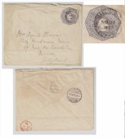 1897, BRITISH GUIANA  "CARMICHAEL STREET" POSTMARK (GEORGETOWN) Postal Stationery Cover To Switzerland Suisse - Guyane Britannique (...-1966)