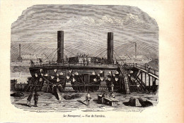 1884 - Gravure Sur Bois - Le Novogorod - Vue De L'arrière - FRANCO DE PORT - Schiffe
