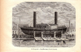 1884 - Gravure Sur Bois - Le Novogorod - Popoffka Russe - FRANCO DE PORT - Bateaux