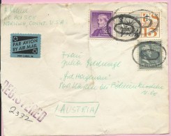 Air Mail , USA To Austria , Registrated Letter - Otros & Sin Clasificación