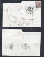 Belgium 1866 Postal History Rare Cover + Content Liege Beaune DB.251 - Autres & Non Classés