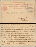 Switzerland 1895 Postal History Rare Old Postcard Ambulant Cancellation To Germany DB.256 - Briefe U. Dokumente