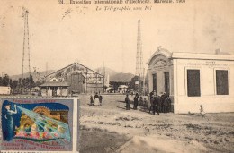 45Hy    13 Marseille Expo Internationale D'électricité La Telegraphie Sans Fil - Exposición Internacional De Electricidad 1908 Y Otras