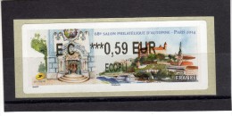 LISA 2 --0.59 € ECOPLI-- 68° SALON PHILATELIQUE D´AUTOMNE  PARIS 2014 - 2010-... Illustrated Franking Labels