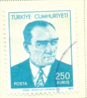 TURKEY  -  1971  Kemal Attaturk  250k  Used As Scan - Oblitérés