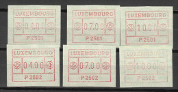 Luxembourg : P2501 Et P2502 ** MNH   (zie  Scan) - Vignettes D'affranchissement