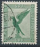 1926-27 GERMANIA WEIMAR USATO POSTA AEREA AQUILA 5 P - G4-3 - Posta Aerea & Zeppelin