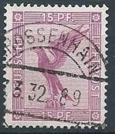 1926-27 GERMANIA WEIMAR USATO POSTA AEREA AQUILA 15 P - G4-4 - Luft- Und Zeppelinpost