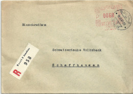 R Brief  Basel - Schaffhausen               1947 - Affranchissements Mécaniques