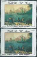 [04] Variété : N° 2211 Claude Gellée Bleu-vert Au Lieu De Vert + Normal  ** - Unused Stamps