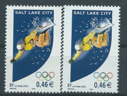 [04] Variété : N° 3460 JO Salt Lake City Sans L'orange (pantalon Brun-jaune) + Normal  ** - Unused Stamps