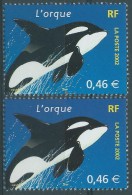 [04] Variété : N° 3487 L'orque Fond Bleu Au Lieu De Bleu-violet + Normal  ** - Unused Stamps