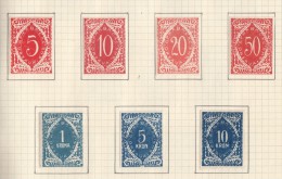 Yugoslavia, Kingdom SHS, Issues For Slovenia 1919 Porto Mi#37-43 Imperforated - Ungebraucht