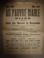 Années 1900 Images D'EPINAL Réclame Du Magasin AU PAUVRE DIABLE ,39cm X 29cm :L'Histoire : LES TROIS POIS - Pubblicitari