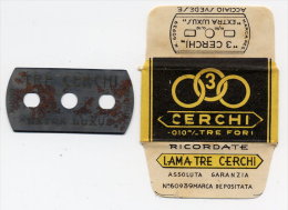 LAMETTA DA BARBA "TRE CERCHI" Lamette Hojas-hoja Afeitar Razor Blades-blade Rasierklingen Lames-lame Rasoir - Razor Blades