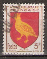 Timbre France Y&T N°1004 (06) Obl.  Armoirie De L´Aunis.  3 F. Brun, Rouge Et Jaune. Cote 0,15 € - 1941-66 Coat Of Arms And Heraldry