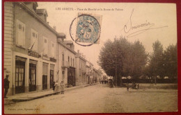 38 Isere LES ABRETS Place Du Marché Et La Route De Voiron - Café - Les Abrets