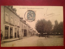 38 Isere LES ABRETS Place Du Marché Et La Route De Voiron - Café - Les Abrets