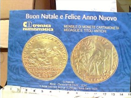 CRONACA NUMISMATICA CARD MONETE 5 DUCATI  X ANNO SANTO 1525 BUON NATALE 2006 N2006 EQ13473 - Coins (pictures)