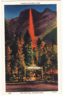 328 The Fire Fall, Glacier Point - Yosemite National Park : 'Camp Curry' (1934)   - USA ( + 'Yosemite' 1c. Stamp) - Yosemite