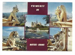 CPM - PARIS (75) CHIMERES DE NOTRE-DAME  Sur Les Tours De Notre-Dame, Le Diable, Penseur, Dragon Et L'Aigle Aux Raisins - Notre Dame De Paris